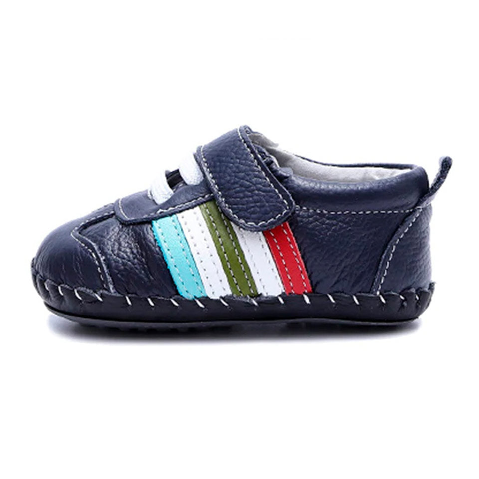 Zapatos gateo y primeros pasos para bebés modelo Mario navy