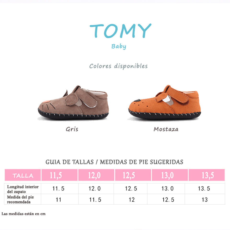 Calzado respetuoso infantil primeros pasos modelo Tomy