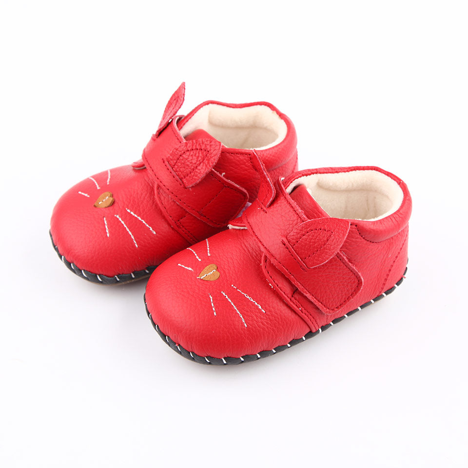 Zapatos respetuosos para bebés modelo Mia rojo