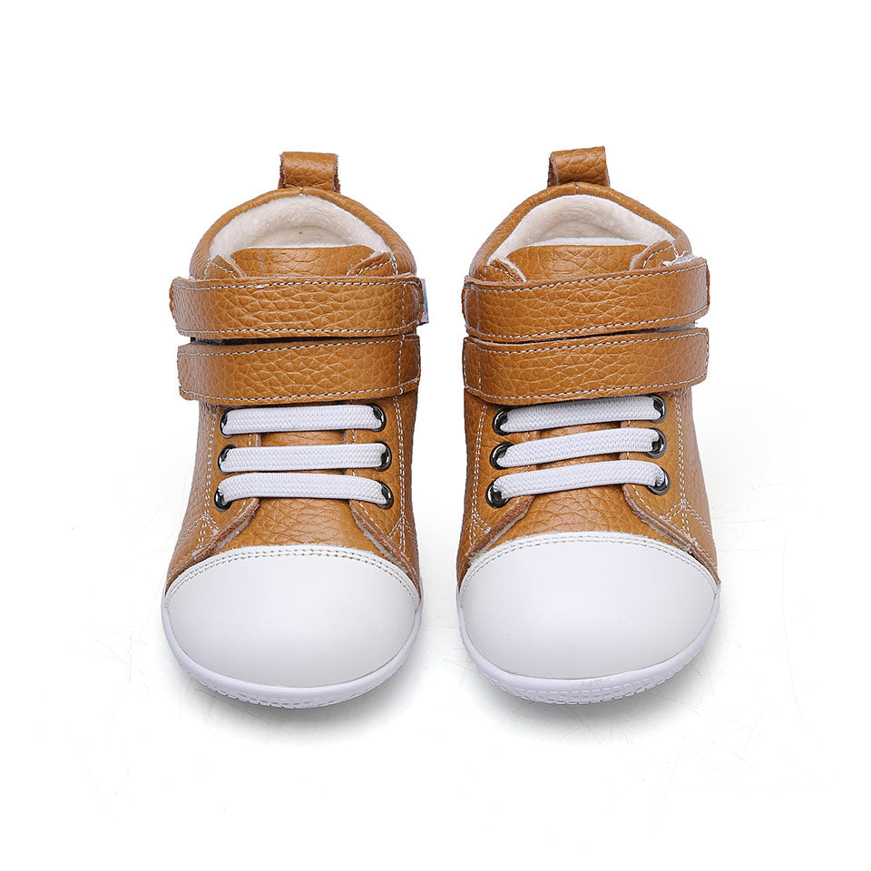 Zapatos respetuosos para bebés bota gama Flexy modelo Canadá mostaza