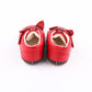 Zapatos gateo y primeros pasos para bebés modelo Mia rojo