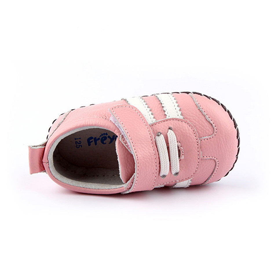 Zapatos gateo y primeros pasos para bebés modelo Dash rosa