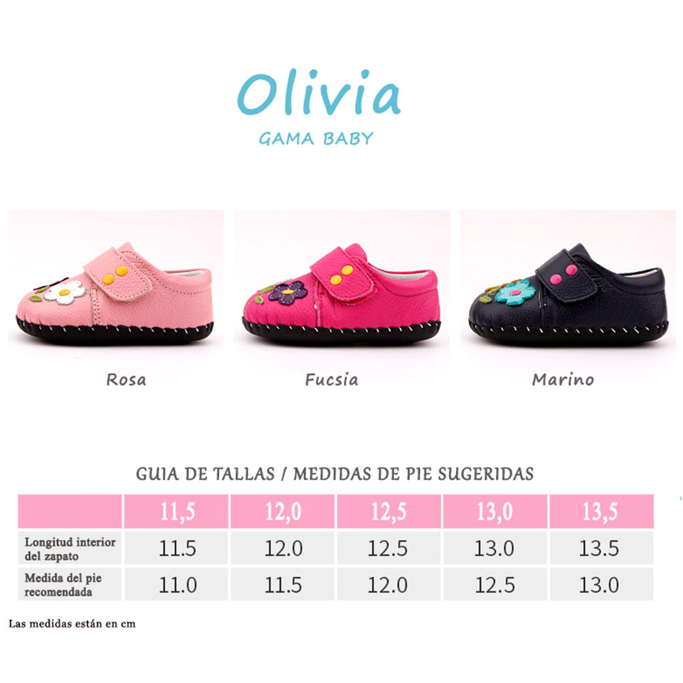 Calzado respetuoso infantil primeros pasos modelo Olivia