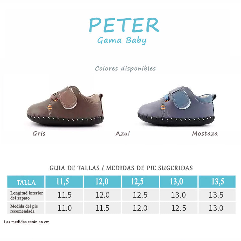 Calzado respetuoso infantil primeros pasos modelo Peter